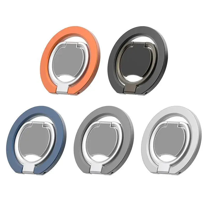 2-In-1 Magnetic Phone Ring Holder, 360° Rotatable Zinc Alloy Dual Magnet Grip, Magsafe-Compatible Universal Stand for Mobile Accessories, Smartphone Users, Easy Install, Secure Anti-Drop, Box Pack
