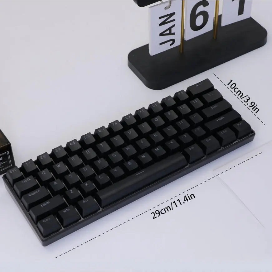 KAVLORN KL61 60% Hot Swappable Mechanical Keyboard, 61 Keys RGB Backlit Wired Gaming Keyboard, Blue Switch PBT Keycaps, Compact Mini Keyboard for PC Mac Laptop Gamers