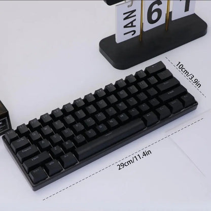 KAVLORN KL61 60% Hot Swappable Mechanical Keyboard, 61 Keys RGB Backlit Wired Gaming Keyboard, Blue Switch PBT Keycaps, Compact Mini Keyboard for PC Mac Laptop Gamers