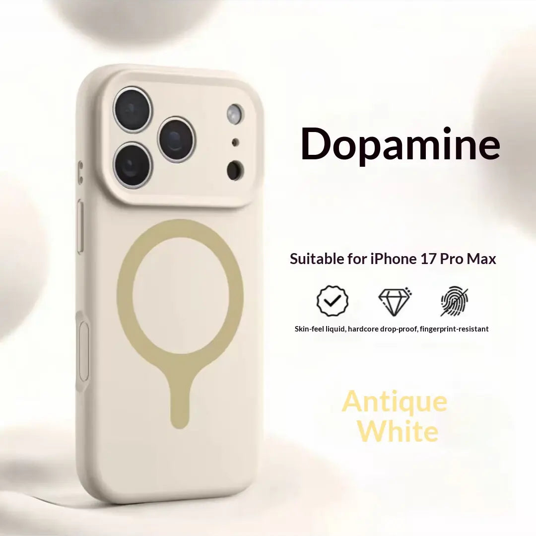 Suitable for 17Promax, Genuine Liquid Silicone Phone Case, Dopamine Racket Magnetic Ring, Ip16 Full Cover, Fits Ios