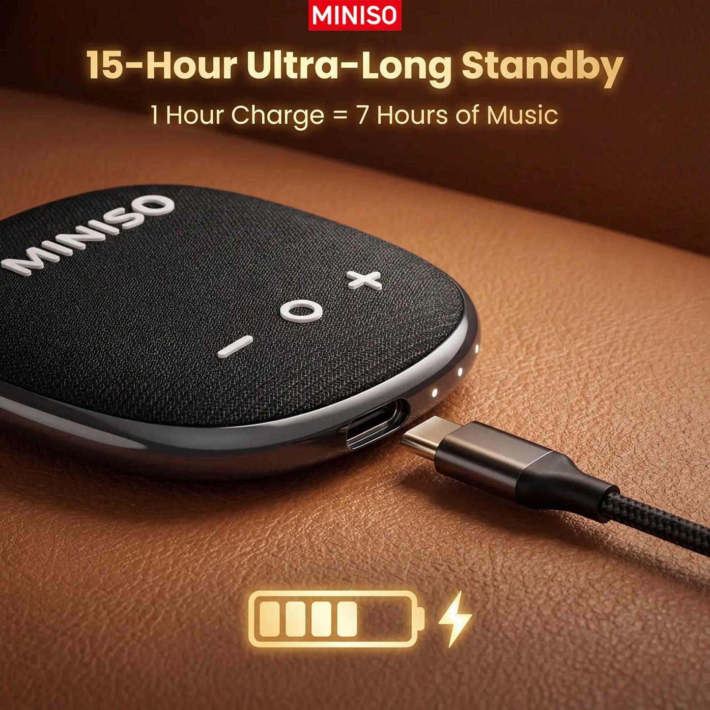 MINISO M105 Compact Wireless Bone Conduction Under-Pillow Sleep Speaker, Portable Hifi Waterproof Bluetooth Speaker with Built-In White Noise, 15H Standby, Stable Connection for Bedroom Camping, Wireless Speakers