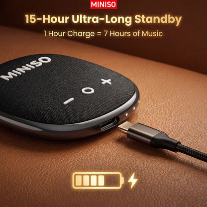 MINISO M105 Compact Wireless Bone Conduction Under-Pillow Sleep Speaker, Portable Hifi Waterproof Bluetooth Speaker with Built-In White Noise, 15H Standby, Stable Connection for Bedroom Camping, Wireless Speakers