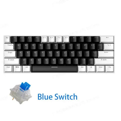 KAVLORN KL61 60% Hot Swappable Mechanical Keyboard, 61 Keys RGB Backlit Wired Gaming Keyboard, Blue Switch PBT Keycaps, Compact Mini Keyboard for PC Mac Laptop Gamers