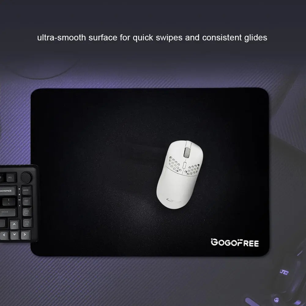 GOGOFREE Glass Gaming Mouse Pad - XL Size 19.7X15.7" Premium Tempered Glass Desk Mat, Micro-Etched Surface for Top Speed, Control & Precise Aim, Water-Resistant, Low-Friction, Non-Slip, Durable Esports Computer Gamer Accessory, Gaming Desk Mat, Glass Mous