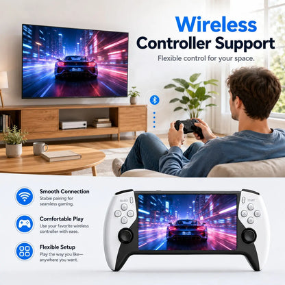 Sf3500 Retro Portable Handheld Console, Compact 5 Inch IPS HD Screen, Dual Joysticks, Compatible with Multiple Arcade Simulators, Ideal for Gaming Lovers