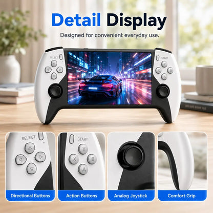 Sf3500 Retro Portable Handheld Console, Compact 5 Inch IPS HD Screen, Dual Joysticks, Compatible with Multiple Arcade Simulators, Ideal for Gaming Lovers