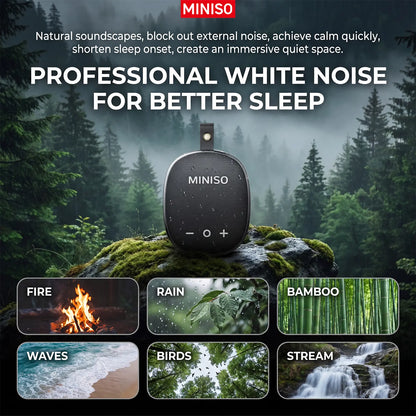 MINISO M105 Compact Wireless Bone Conduction Under-Pillow Sleep Speaker, Portable Hifi Waterproof Bluetooth Speaker with Built-In White Noise, 15H Standby, Stable Connection for Bedroom Camping, Wireless Speakers