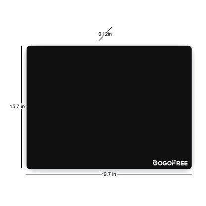 GOGOFREE Glass Gaming Mouse Pad - XL Size 19.7X15.7" Premium Tempered Glass Desk Mat, Micro-Etched Surface for Top Speed, Control & Precise Aim, Water-Resistant, Low-Friction, Non-Slip, Durable Esports Computer Gamer Accessory, Gaming Desk Mat, Glass Mous