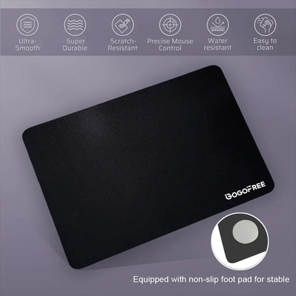 GOGOFREE Glass Gaming Mouse Pad - XL Size 19.7X15.7" Premium Tempered Glass Desk Mat, Micro-Etched Surface for Top Speed, Control & Precise Aim, Water-Resistant, Low-Friction, Non-Slip, Durable Esports Computer Gamer Accessory, Gaming Desk Mat, Glass Mous