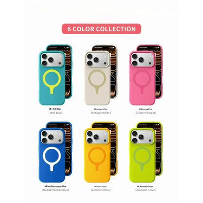 Suitable for 17Promax, Genuine Liquid Silicone Phone Case, Dopamine Racket Magnetic Ring, Ip16 Full Cover, Fits Ios