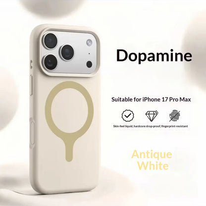 Suitable for 17Promax, Genuine Liquid Silicone Phone Case, Dopamine Racket Magnetic Ring, Ip16 Full Cover, Fits Ios